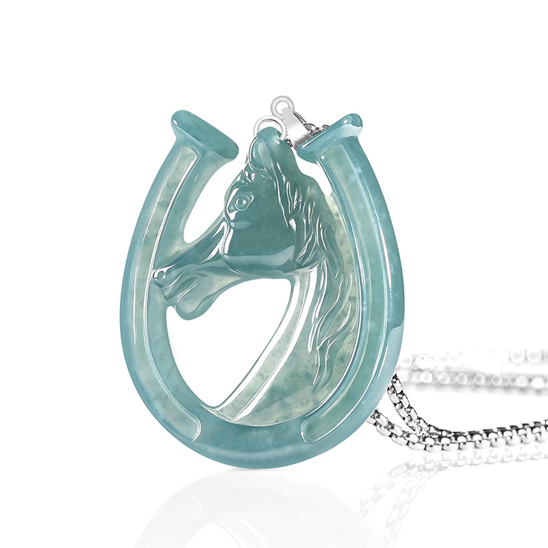The Jewelry & Watches - Collar con Colgante de Jade Azul
