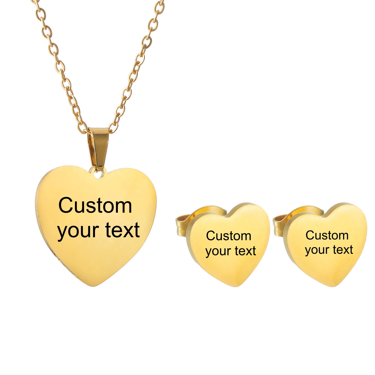 Engraved Name Necklace - Conjunto de Joyería con Collar y