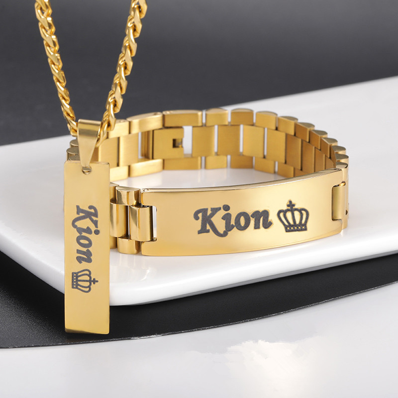 Engraved Name Necklace - Collar con nombre personalizado para hombre,