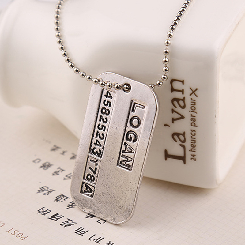 Mens Dog Tag Necklace - Collar con colgante de Etiqueta de