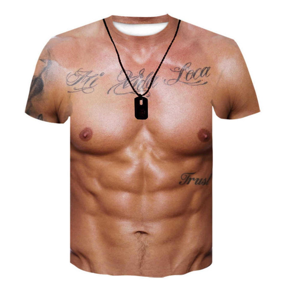 Mens Dog Tag Necklace - Camiseta divertida para hombre con estampado