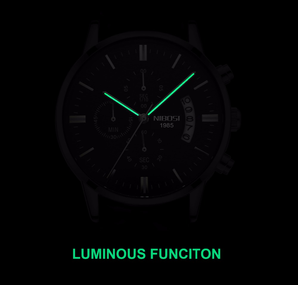 Reloj NIBOSI de cuarzo negro d - Jewelry Inspired Watches reseña y precio