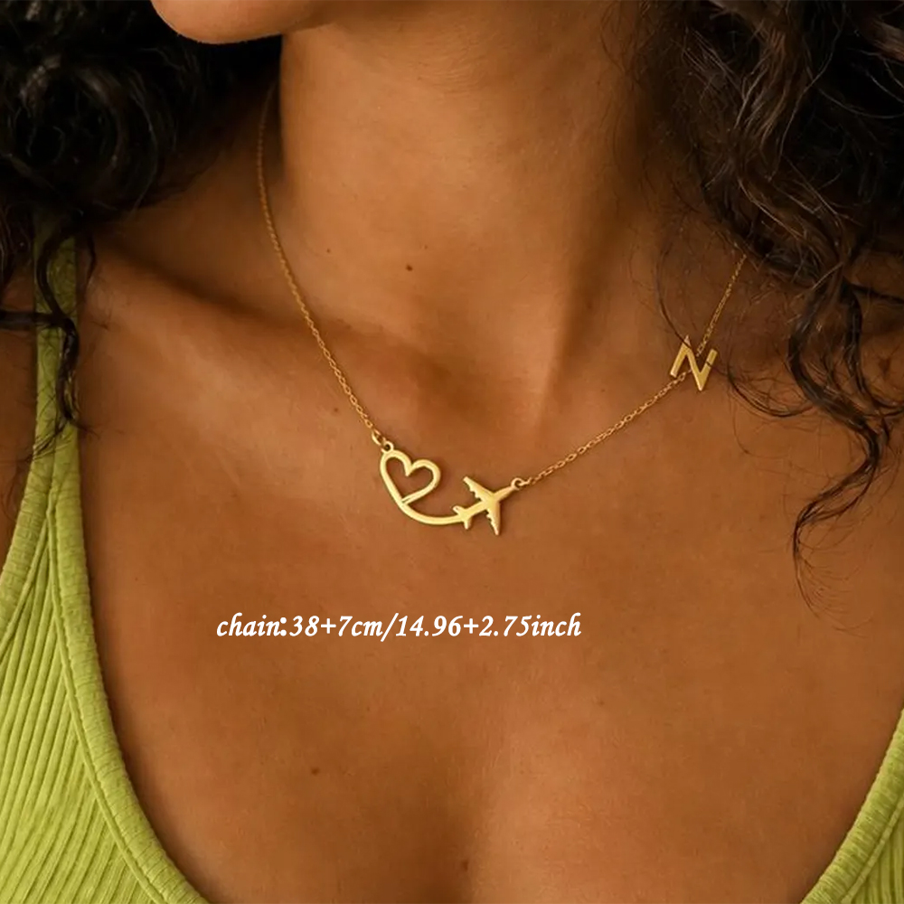 Collar con colgante de avión y - Engraved Name Necklace reseña y precio