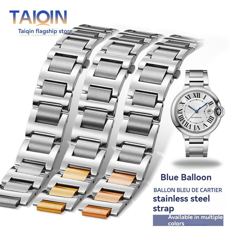 Correa de acero inoxidable con - Cartier Watch Ballon Bleu reseña y precio