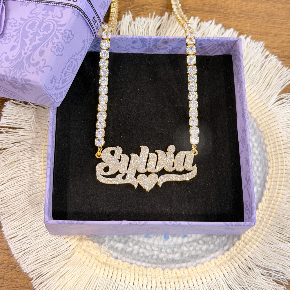 DUOYING - Juego de Collar y Pe - Engraved Name Necklace reseña y precio