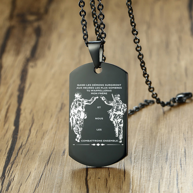 Vnox-Colgante de acero inoxida - Mens Dog Tag Necklace reseña y precio