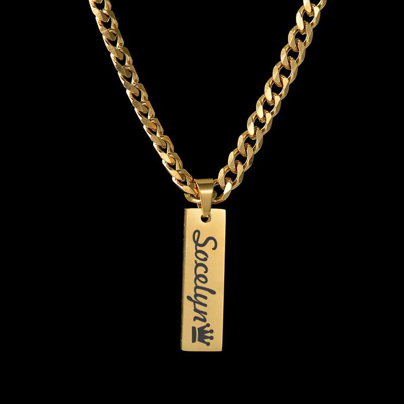 Goxijite-collar con nombre gra - Engraved Name Necklace reseña y precio