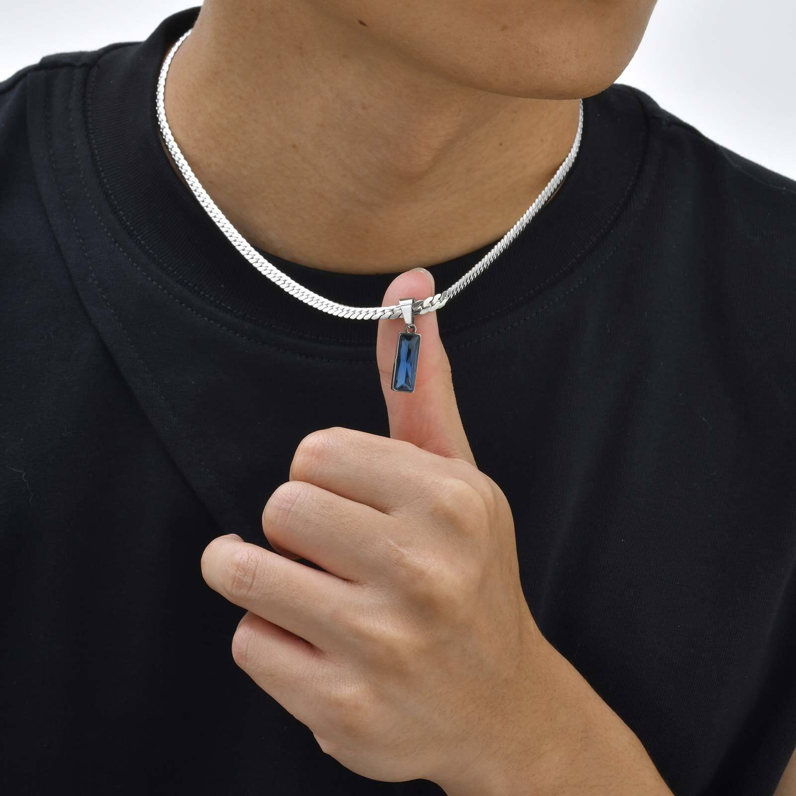 Collar con colgante geométrico - Mens Dog Tag Necklace reseña y precio
