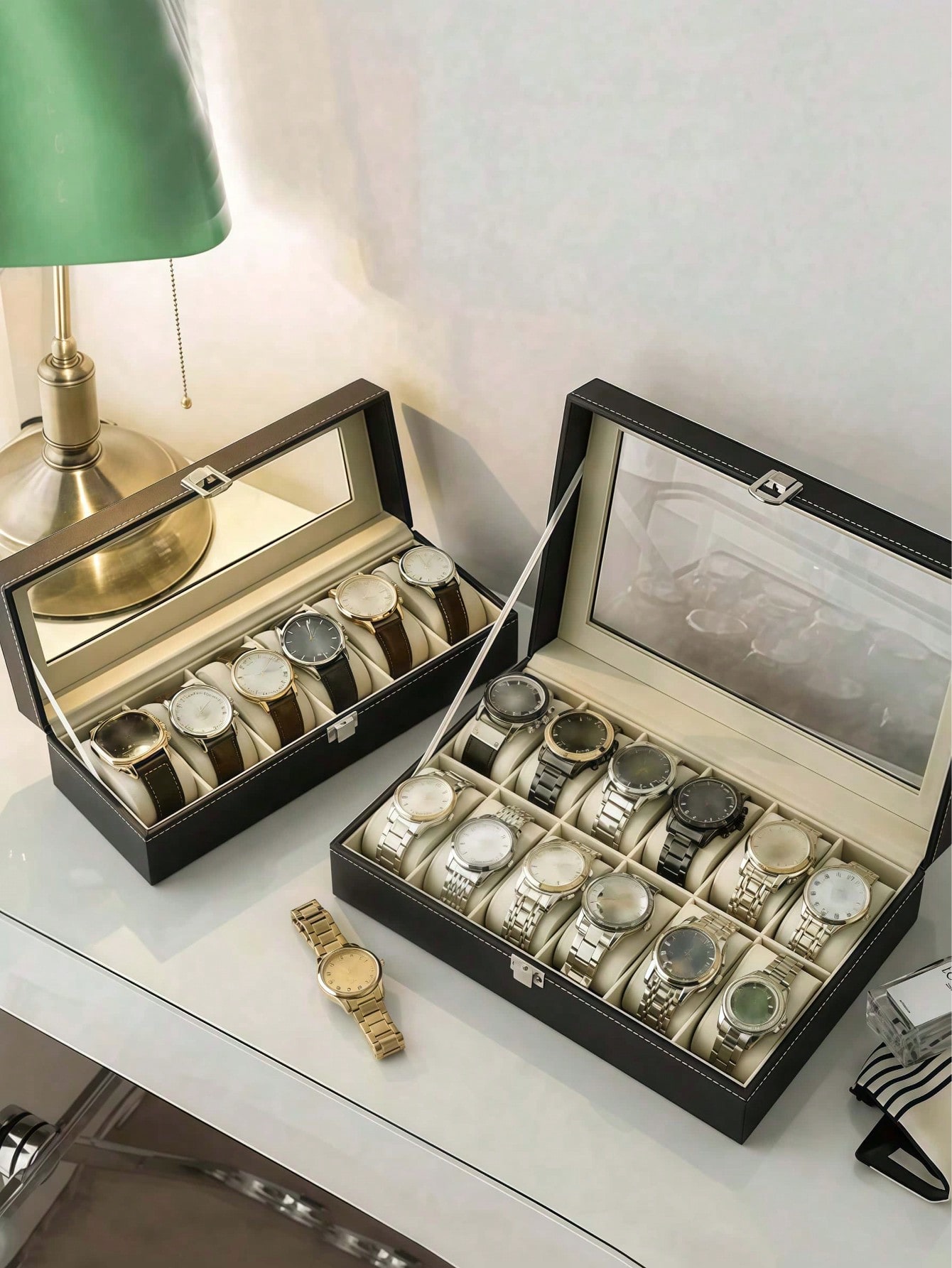 Caja de Relojes de Cuero con C - Jewelry Type Watches reseña y precio
