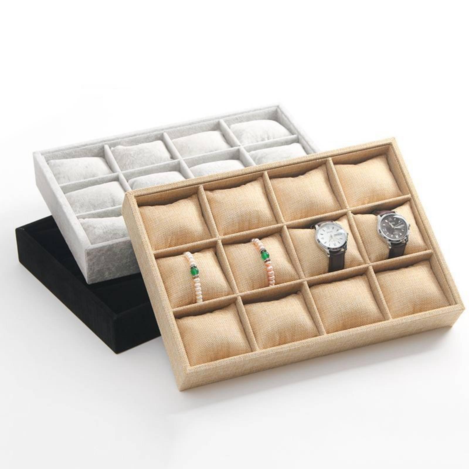 Caja de Joyería de Tela de Lin - Jewelry And Watches Stores reseña y precio