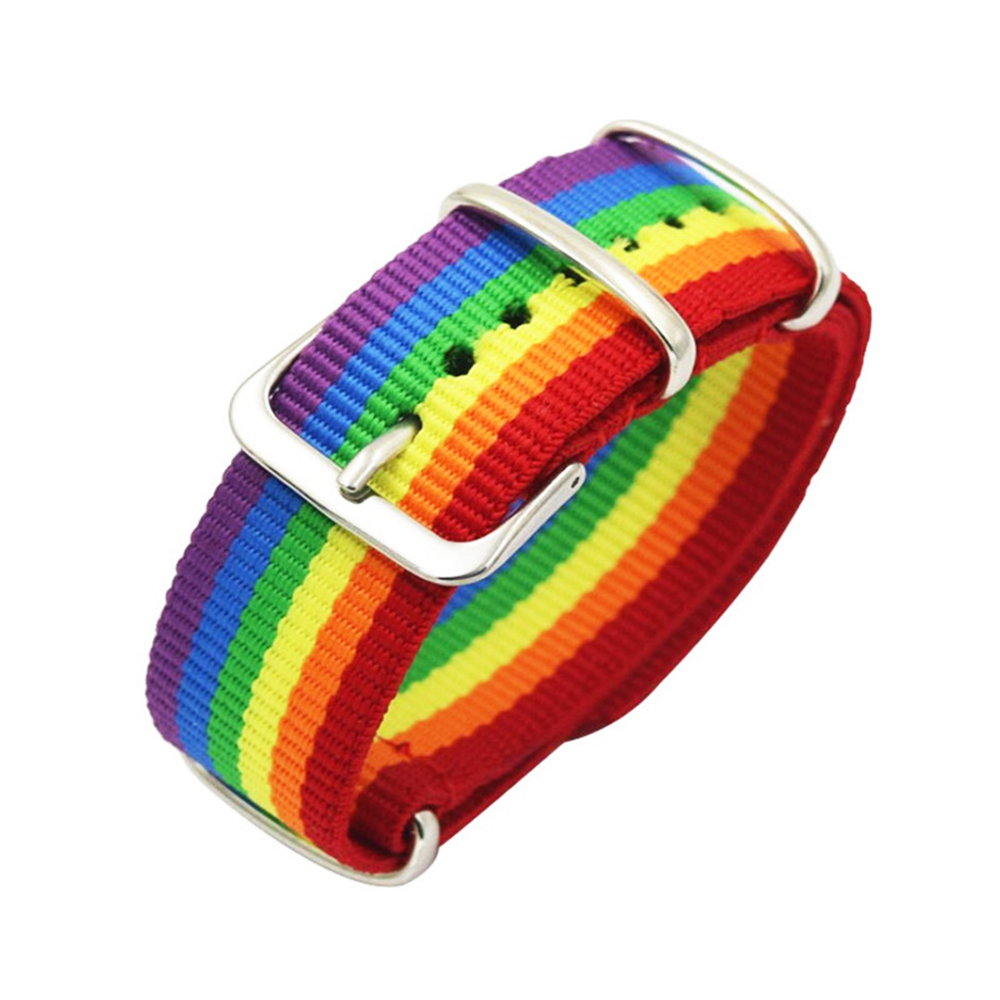 Pulsera de nailon con arcoíris - Jewelry Type Watches reseña y precio