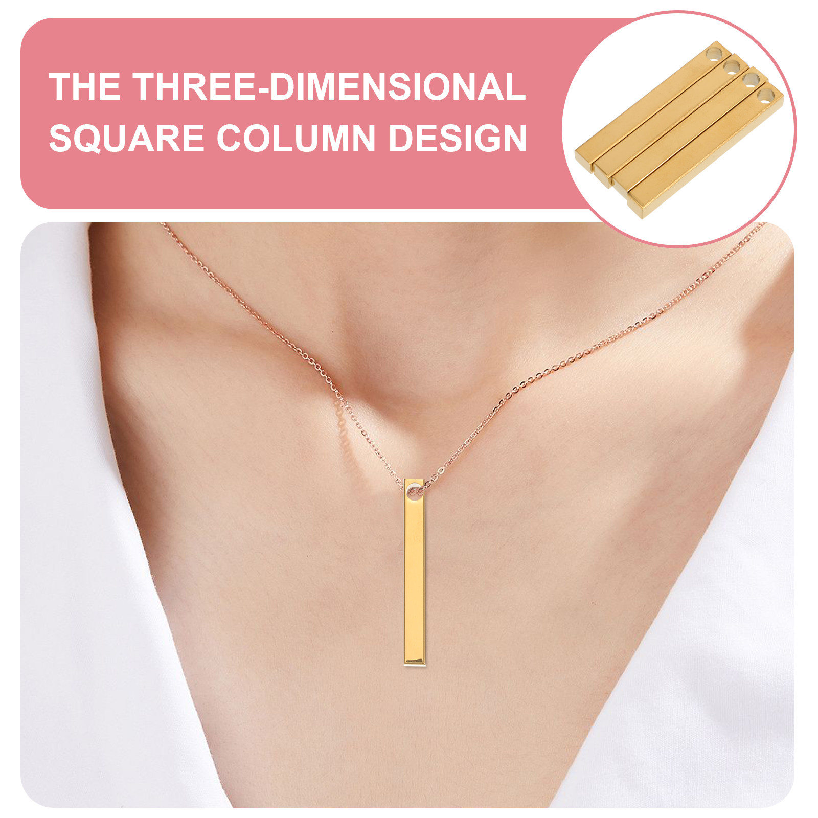 10 piezas de barras rectangula - Engraved Name Necklace reseña y precio