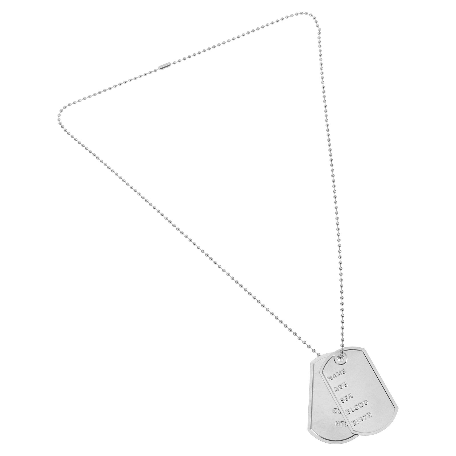1 Set de Collar de Placa Milit - Mens Dog Tag Necklace reseña y precio