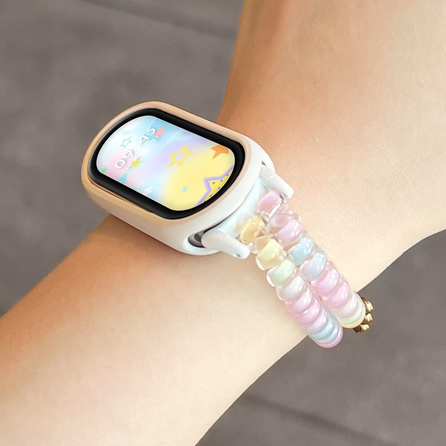 Correa de cuentas planas con d - Jewelry Watches For Kids reseña y precio