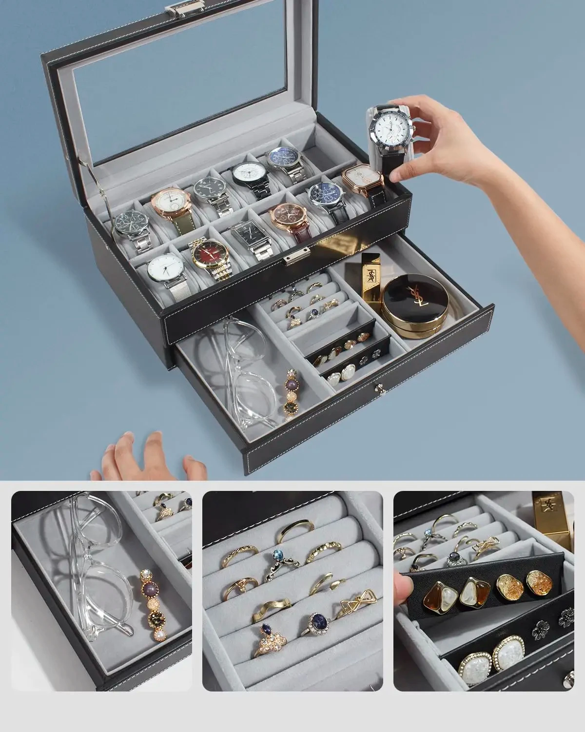 Nuevas cajas de almacenamiento - Jewelry Type Watches reseña y precio