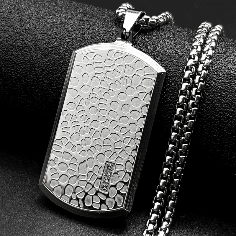 Collar con colgante de etiquet - Mens Dog Tag Necklace reseña y precio