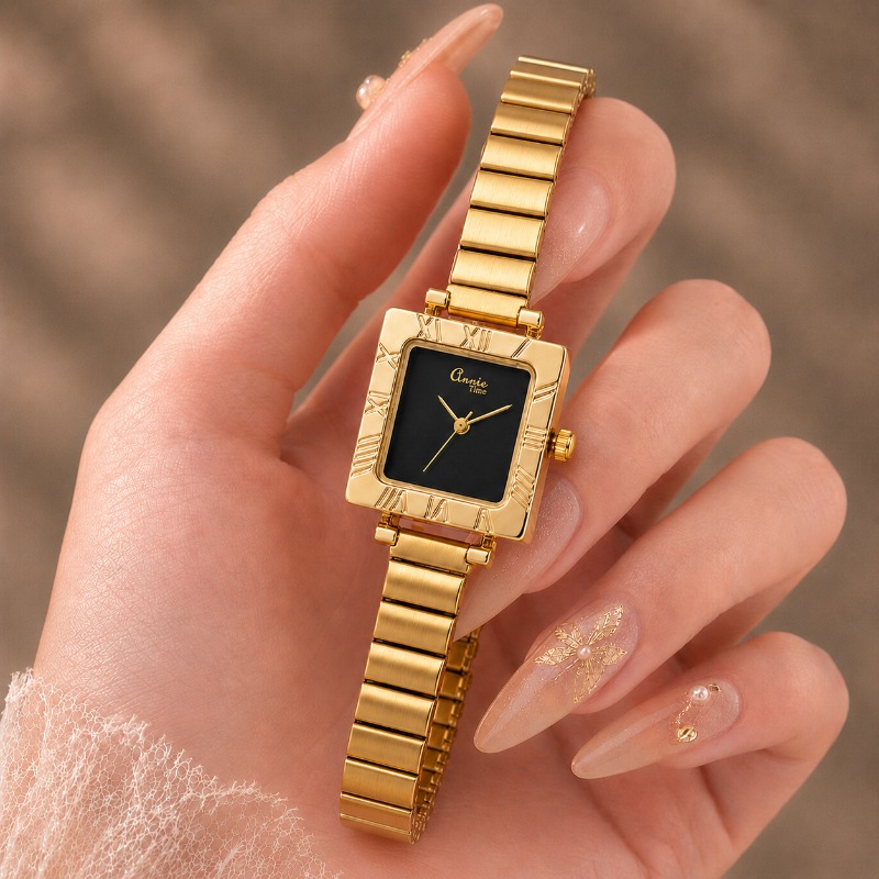 Reloj de Cuarzo Cuadrado Dorad - Jewelry Watches For Kids reseña y precio