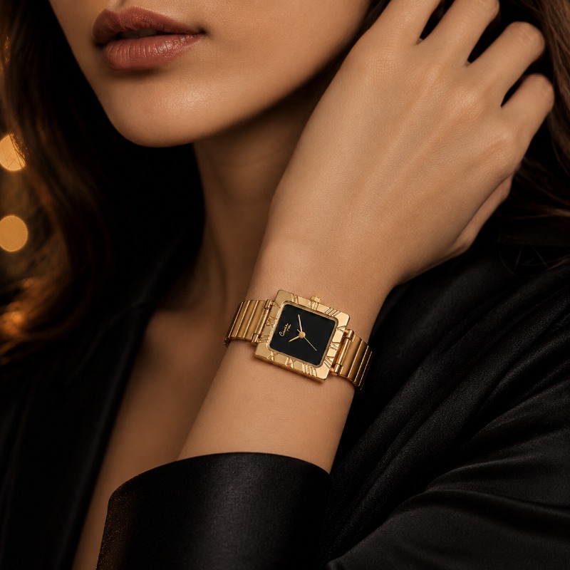 Reloj de Cuarzo Cuadrado Dorad - Jewelry Watches For Kids reseña y precio